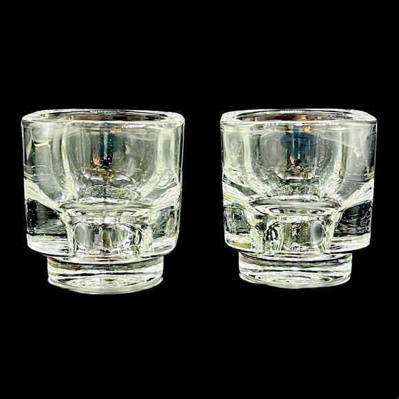 Fidenza Vitraria Italy Glass Votive Candle Holder Set - Picture 12 of 16